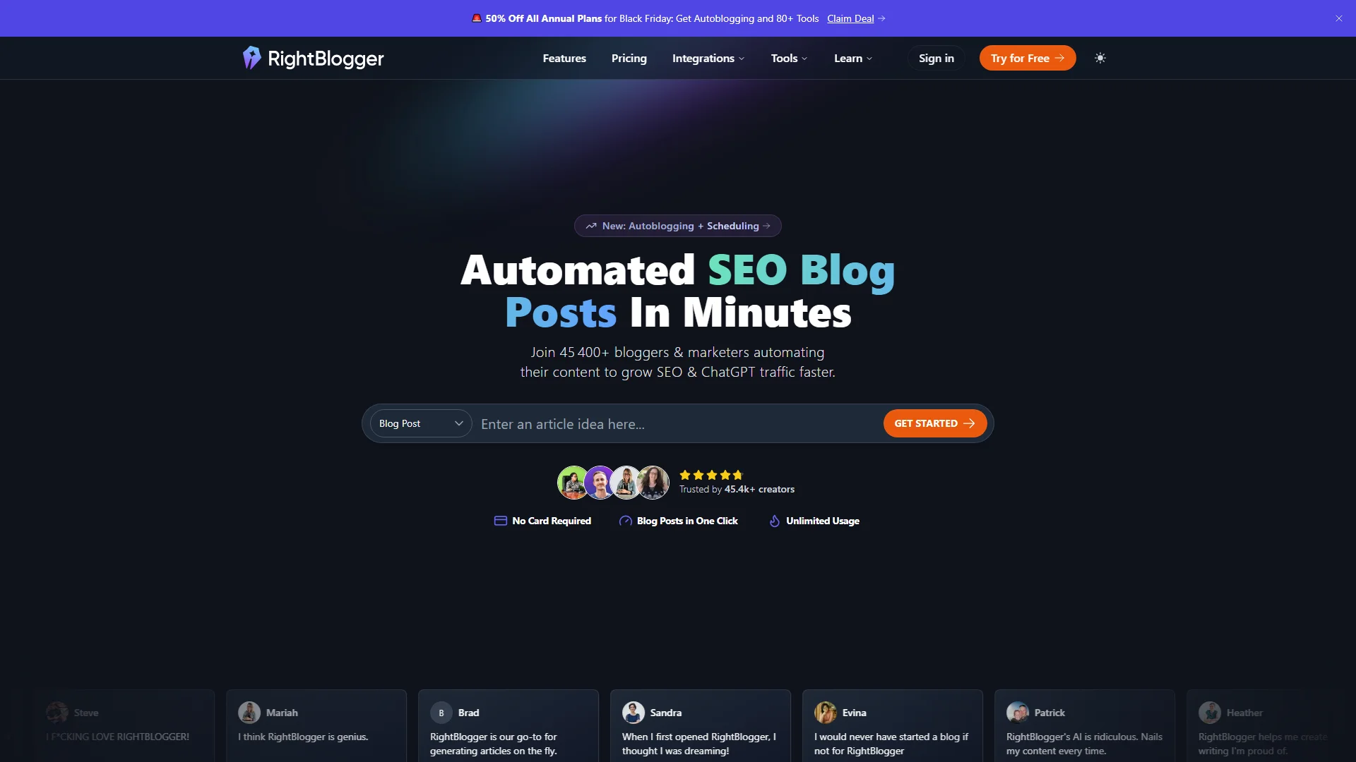 RightBlogger Screenshot